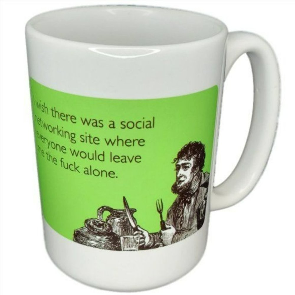 e-Card Sarcastic Social Media "Leave Me the F**K Alone" Coffee Mug
